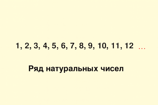 ряд натуральных чисел